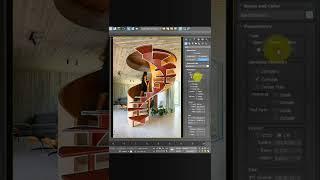 Spiral stairs modeling in 3ds Max #3dsmax #cgi #stairs #modeling #3d #3ds #architecture #architect