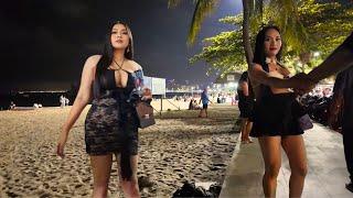 [4K] Best quality! Beach Road Pattaya March 2025! So Many Freelancers waiting!