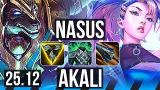 NASUS vs AKALI (MID) | EUW Master | 25.12