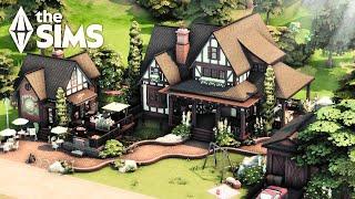 Tudor Style House + Charming Flower Shop  | Sims 4 Speedbuild