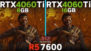 RTX 4060 Ti 8gb vs RTX 4060 Ti 16gb | Ryzen 5 7600 | Tested in 15 games