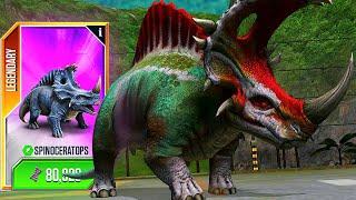 NEW HYBRIDS SPINOCERATOPS MAX LEVEL 40 | JURASSIC WORLD THE GAME