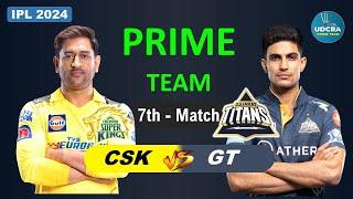 CHE vs GT Dream11 Prime Team || CSK vs GT Dream11 Prediction 2024 || CHE vs GT Dream11 Team IPL 2024