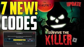 *NEW* ALL WORKING CODES FOR SURVIVE THE KILLER IN 2024! ROBLOX SURVIVE THE KILLER CODES