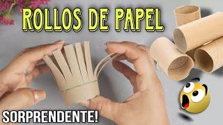 Crea esta Belleza con Un Simple ROLLO DE PAPEL y Sorprende!. Artesanato com rolo de papelão