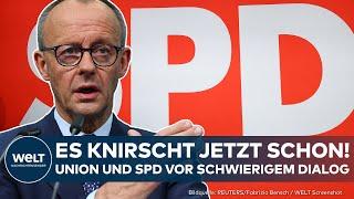 DEUTSCHLAND: Spannungen zwischen Union und SPD! Bildung einer Koalition wird schwierig