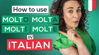 How to use MOLTO in Italian (MOLTO/I/A/E)  FREE PDF [Italian for Beginners]