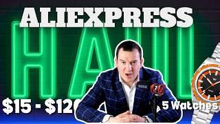 ALIEXPRESS HAUL Top 5 Budget Watches in 2025 - $15 - $120 | June Part 2