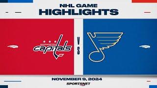 NHL Highlights | Capitals vs. Blues - November 9, 2024