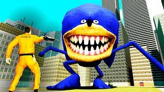 SHIN SONIC GIANT IN THE CITY WITH PORTALS PROTECTING WEAPONS SHIN SONIK Garry's Mod Sandbox