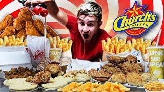 THE SUPERCHARGED CHURCH'S CHICKEN MENU CHALLENGE! (12,000+ CALORIES)