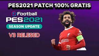 PES 2021 - PATCH 100% GRATIS V3 | NEW FANTASY LOGO / NEW PITCH | + Review Gameplay