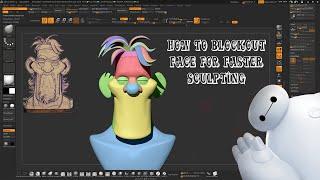 how to Blockout face in zbrush for faster sculpting