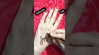 Awais Name Tattoo Design For Boys  ️ #shorts