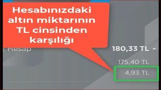 Ziraat Altın Hesabı TL Karşılığı Nerede Yazar? Kaç TL'lik Altınım Var? #ziraataltınçevirici