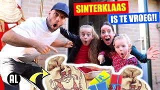 SINTERKLAAS STAAT TE VROEG VOOR ONZE DEUR!! [De Zoete Zusjes Vieren Sinterklaas] DeZoeteZusjes