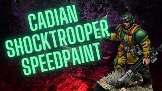 Speed Painting Astra Militarum Cadian Shocktrooper - Warhammer 40k Tutorial