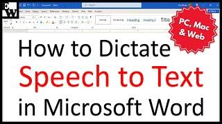 How to Dictate Speech to Text in Microsoft Word (PC, Mac & Web)