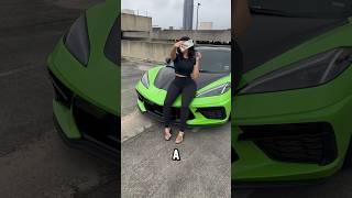 Girl Super Car Prank #c8 #corvette #ferrari #lamborghini #shorts #goldsigger