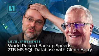 World Record Backup Speeds: 2TB MS SQL Database with Glenn Berry