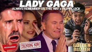 Golden Buzzer | Boy Filipino makes all the judges cry with his amazing voice on Lady Gaga Song