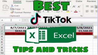 Tik Tok's Best Excel Tips And Tricks 2021 #tiktok #tiktokstipsandtricks