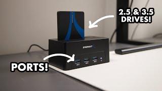 SABRENT USB 3.0 SATA SSD/HDD Docking Station with 3 USB Ports