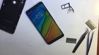 Xiaomi Redmi note 5 - разборка, подключены наушники / disassembly, headphones connected