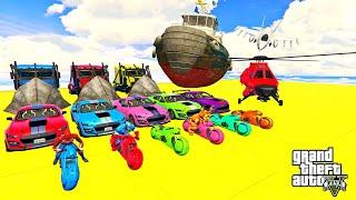 "GTA 5 Mega Ramp Madness: Insane Stunts & Explosive Crashes!" SKY GAMER