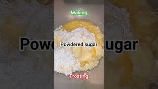 making powdered sugar frosting #chef #baking #cake #frosting #homemade #dessert