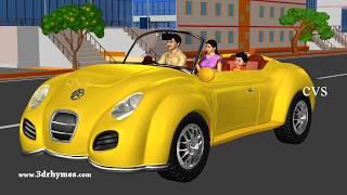 Wheels on the Car Go Round and Round | 3D Kids Songs & Nursery Rhymes for Children