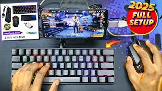 2025  How to play free fire in mobile with keyboard and mouse | mobile keyboard mouse gaming setup