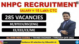 NHPC RECRUITMENT 2023 | RECRUITMENT THROUGH GATE EXAM