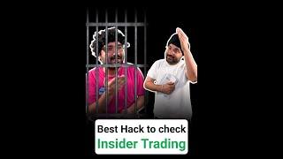 Check INSIDER TRADING of a stock in under 2 minutes!