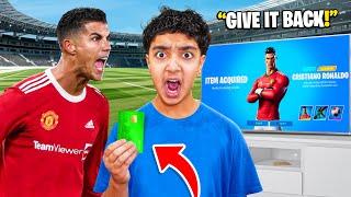 He Stole RONALDO'S Credit Card To Buy V-Bucks In Fortnite..