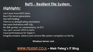 REFS OVERVIEW