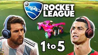 Messi & Ronaldo play Rocket League 1-5