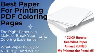 This Paper KILLED my Prismas | Best Cardstock to Print Coloring Pages #adultcoloring #coloringbook