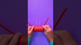 DIY CRAB TOY!  Watch Dad Make a Crab With Toilet Paper Roll! #shorts