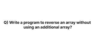 C Program To Reverse an Array Without Using An Additional Array | Array Reversing In C