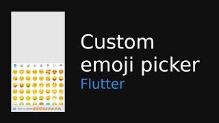 Emoji picker in Flutter