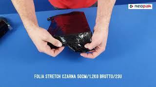 Folia stretch czarna 50cm 1 2kg brutto 23u