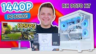 Building an All-White RX 9070 XT Gaming PC!  [w/ 1440p Benchmarks]