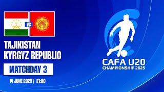 Tajikistan vs Kyrgyz Republic  | CAFA U20 CHAMPIONSHIP 2025