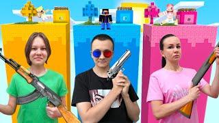 ЧАНКИ С ВЕБКАМИ ШЕДИ ПРОТИВ ЛЕСКИ ПРОТИВ НУБИКА В МАЙНКРАФТ! БИТВА ЧАНКОВ MINECRAFT