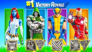 The RANDOM Boss Challenge in Fortnite (Wolverine, Mystique, Iron man, Doctor Doom)