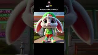 Rabbit Gets Adopted By Mean Fox #rabbitlover #shorts #memes