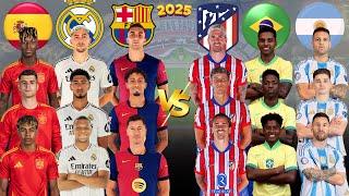 2025 Spain Madrid Barcelona  2025 Atletico Brazil Argentina - Yamal Endrick Raphinha Messi