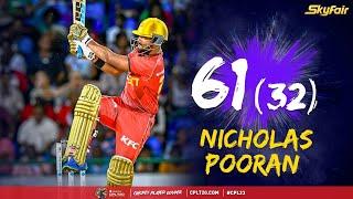 Nicolas Pooran Fast 61 in 32 Balls Latest CPL 2023