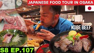 $400 Kobe Beef Steak and the Japanese Food Tour in Osaka  S8 EP 107 | Pakistan to Japan Motorcycle